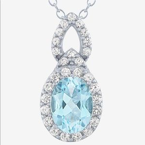 Blue Topaz Genuine necklace